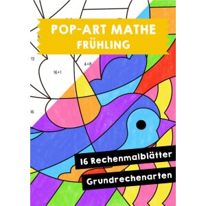 Frühling Rechenmalblätter - Pop-Art Mathe