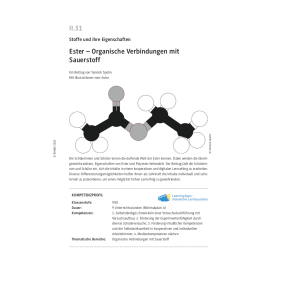 Ester - Organische Verbindungen mit Sauerstoff