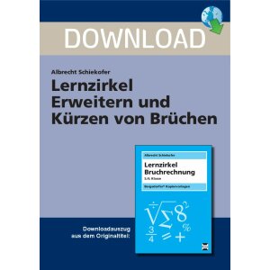 Lernzirkel -  Erweitern und Kürzen von Brüchen