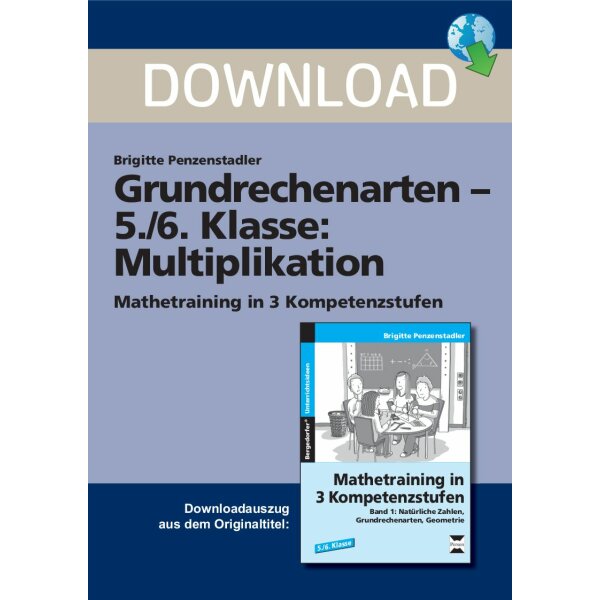 Mathetraining in 3 Kompetenzstufen - Multiplikation (5./6. Klasse)