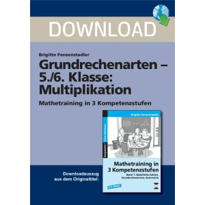 Mathetraining in 3 Kompetenzstufen - Multiplikation...