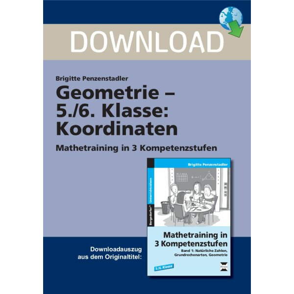 Mathetraining in 3 Kompetenzstufen - Geometrie: Koordinaten  (5./6. Klasse)