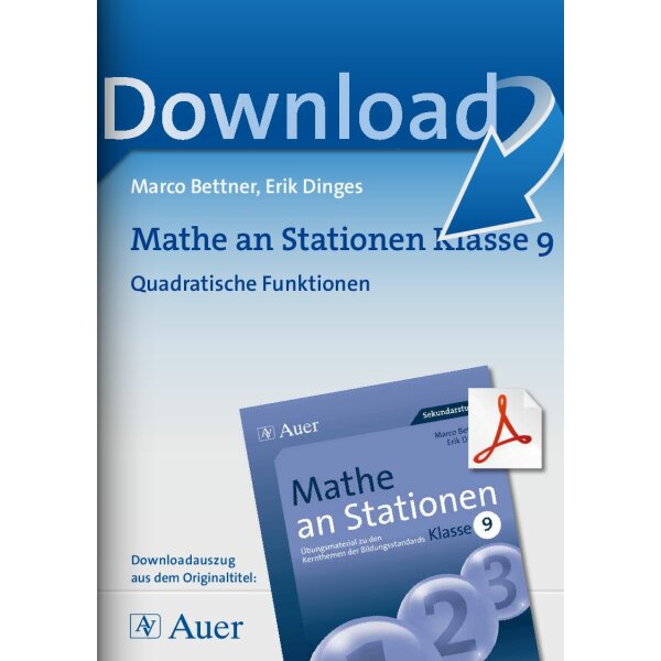 Quadratische Funktionen  - Mathe an Stationen Klasse 9