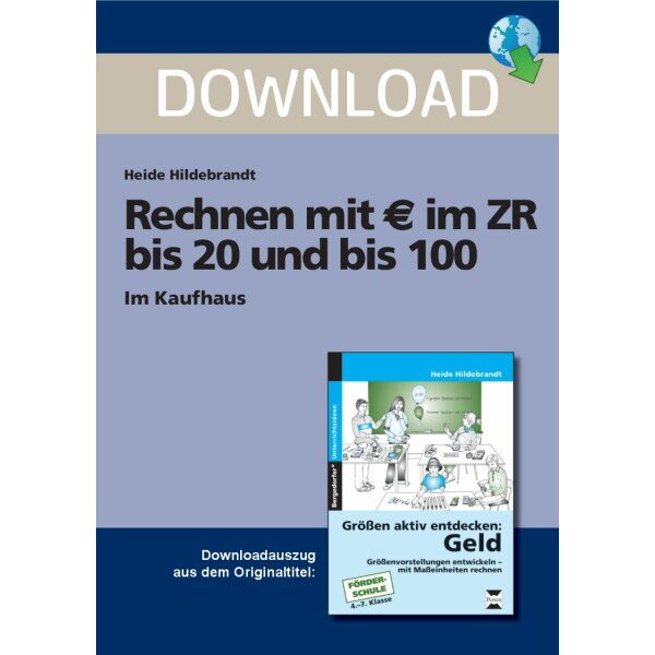 Rechnen mit Euro im ZR bis 20 und bis 100