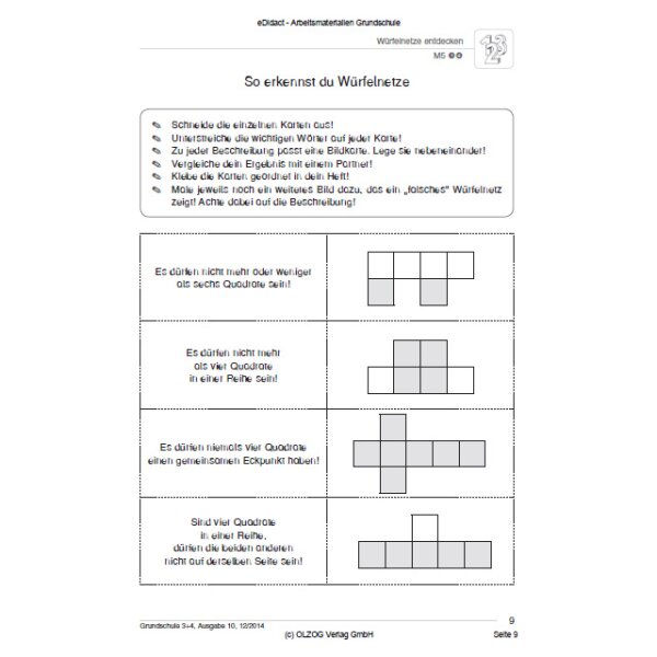 Würfelnetze entdecken (3.-4. Klasse)