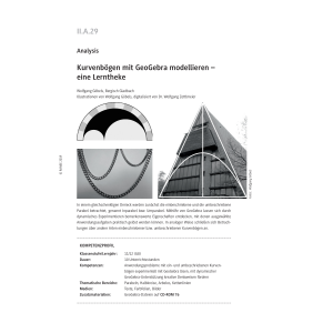 Kurvenbögen mit GeoGebra modellieren - Lerntheke