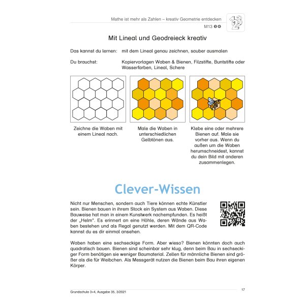 Mathe ist mehr als Zahlen - kreativ Geometrie entdecken Kl.3/4