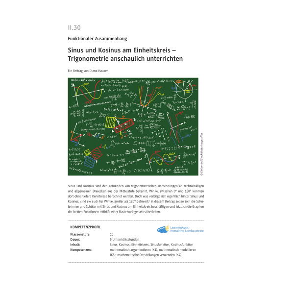 Sinus und Kosinus am Einheitskreis - Trigonometrie anschaulich unterrichten