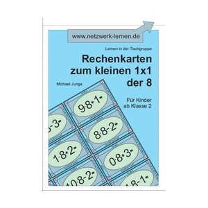 Rechenkarten zum kleinen 1x1 der 8