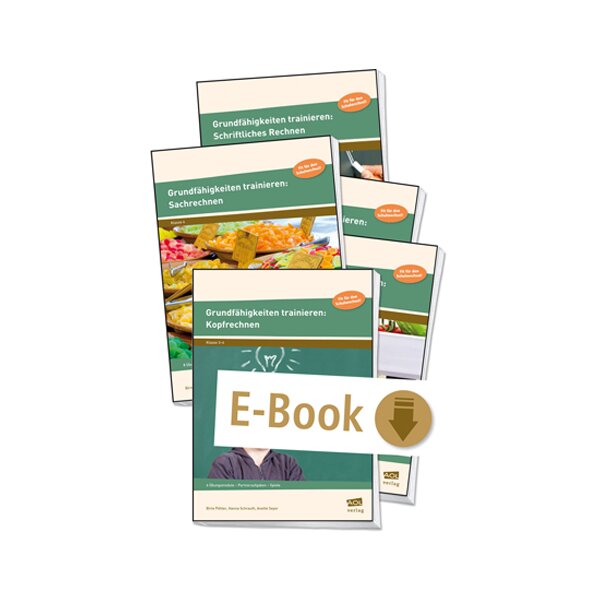 Grundfähigkeiten Mathe trainieren - Paket aus 5 E-Books mit Übungsmaterial zum Spitzenpreis!