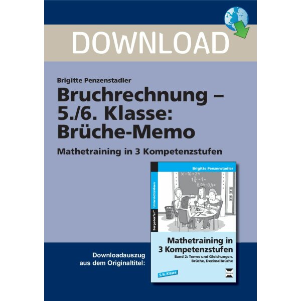 Brüche-Memo - Mathetraining in 3 Kompetenzstufen Kl. 5/6