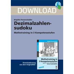 Dezimalzahlensudoku - Mathetraining in 3 Kompetenzstufen...