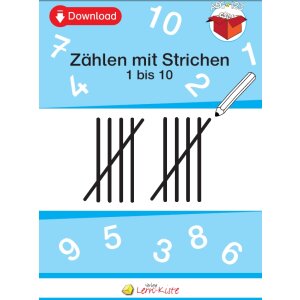 Zählen mit Strichen 1-10