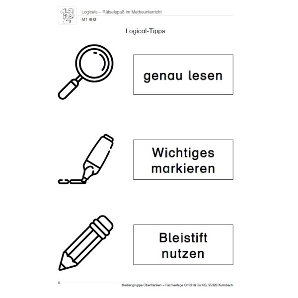 Logicals - Rätselspaß im Matheunterricht (Kl.3/4)