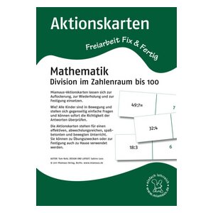 Aktionskarten: Division im Zahlenraum bis 100