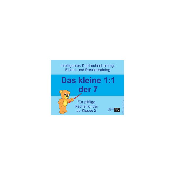 Intelligentes Kopfrechentraining: Das kleine 1:1 der 7