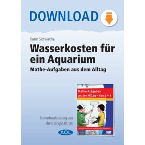 Mathe-Aufgaben aus dem Alltag. Wasserkosten für ein...