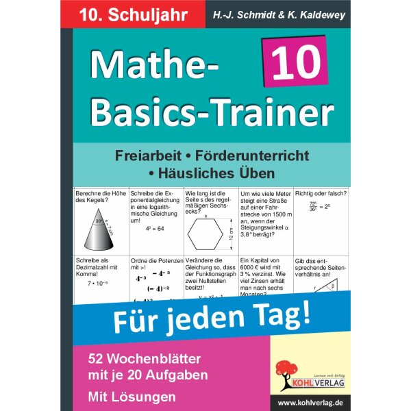 Mathe-Basics-Trainer - Grundlagentraining für jeden Tag (10.Klasse)