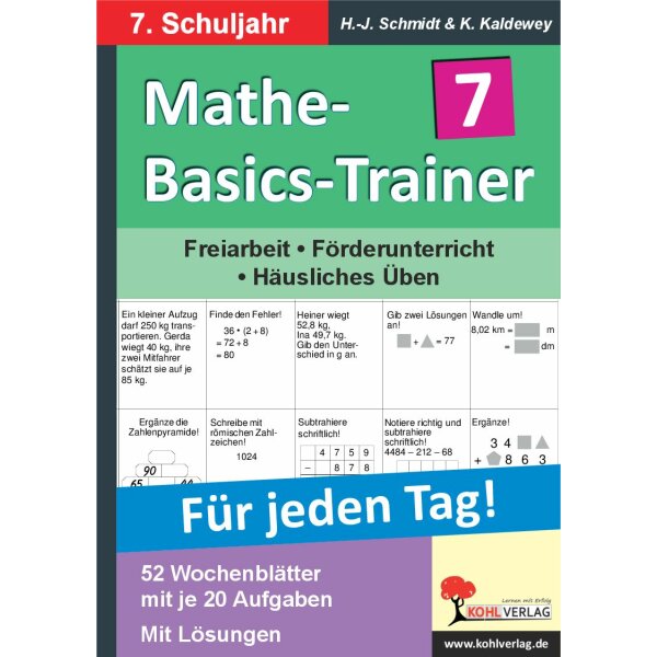 Mathe-Basics-Trainer - Grundlagentraining für jeden Tag (7.Klasse)