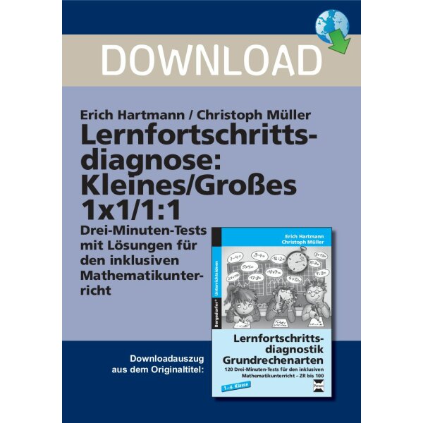 Kleines und Großes 1x1 und 1:1 - Lernfortschrittsdiagnose