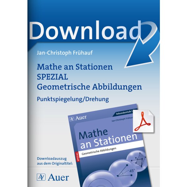 Mathe an Stationen Geometrische Abbildungen - Punktspiegelung/Drehung