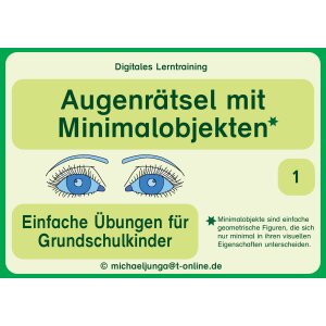 Einfache Augenrätsel - Übungen für das Tablet
