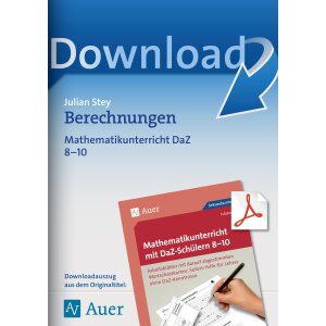 Berechnungen - Mathematikunterricht mit DaZ-Schülern