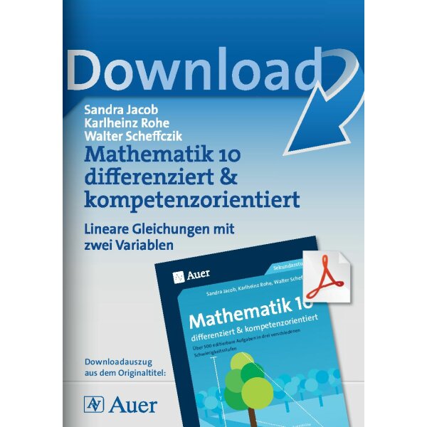 Lineare Gleichungen mit zwei Variablen differenziert und kompetenzorientiert in Klasse 10