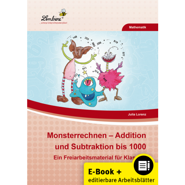 Monsterrechnen - Addition und Subtraktion bis 1000