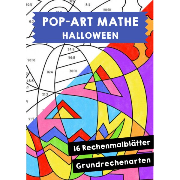 Halloween Rechenmalblätter ZR 20 / 100