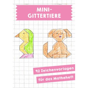 Mini-Gittertiere für das Matheheft