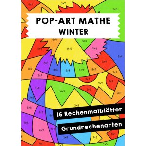 Pop-Art - Mathe: Winter Rechenmalblätter