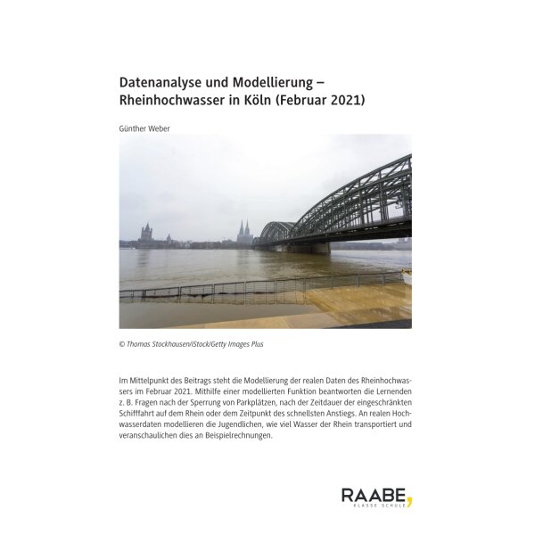 Datenanalyse und Modellierung - Rheinhochwasser in Köln (Februar 2021)
