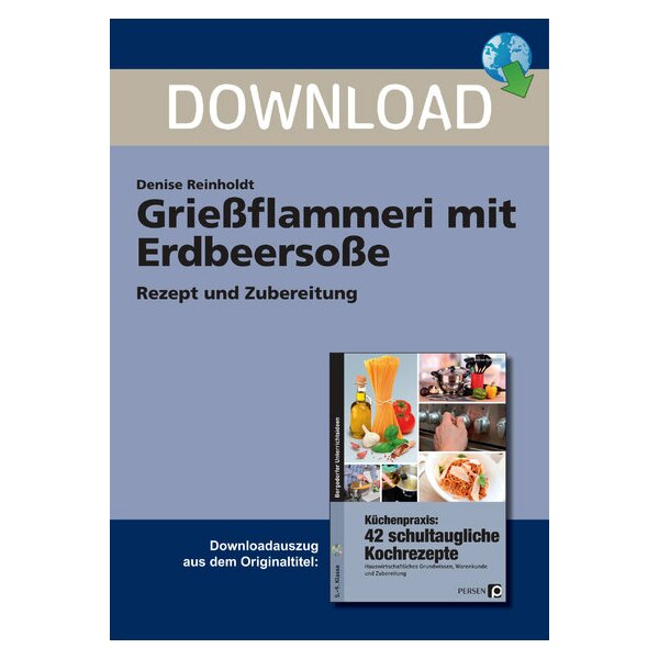 Grießflammeri mit Erdbeersoße