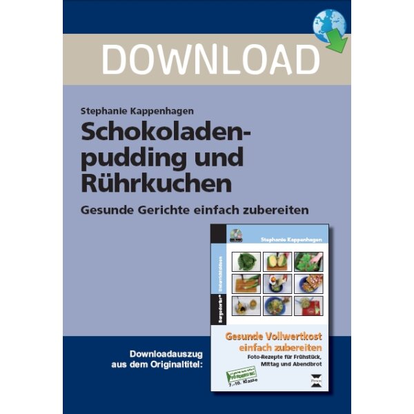 Schokoladenpudding und Rührkuchen