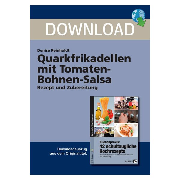 Quarkfrikadellen mit Tomaten-Bohnen-Salsa
