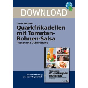 Quarkfrikadellen mit Tomaten-Bohnen-Salsa