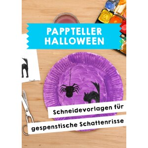 Halloween: Pappteller-Silhouetten