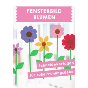 Blumen-Fensterbilder - Schneidevorlagen