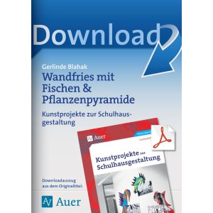 Wandfries mit Fischen und Pflanzenpyramide