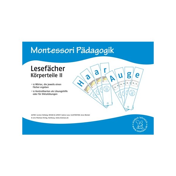 Lesefächer: Körperteile II