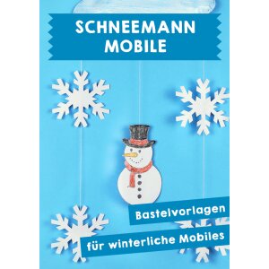 Schneemann-Mobile aus Papier - Vorlagen