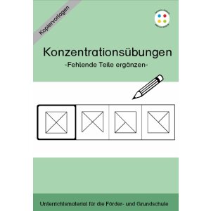 Konzentrationsübungen: Fehlende Teile ergänzen