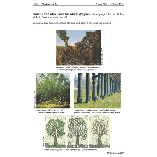 Bäume von Max Ernst bis Mark Wagner - Anregungen für den Unterricht in den Sekundarstufen I und II