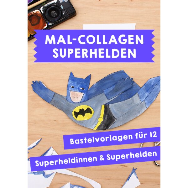 Superhelden-Mal-Collage