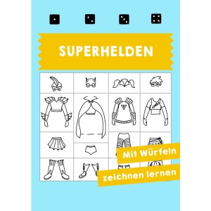 Superhelden: Würfelspiel zum Zeichnen, Malen und...