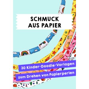 Papierperlen Kinder-Doodles- Schmuck aus Papier herstellen