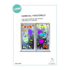 Karneval-Fensterbild Vorlagen