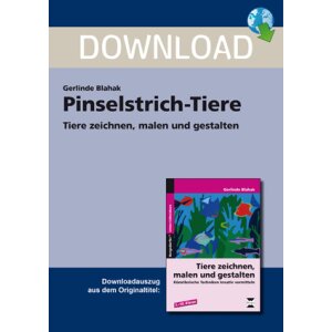 Pinselstrich-Tiere - Tiere zeichnen, malen und gestalten