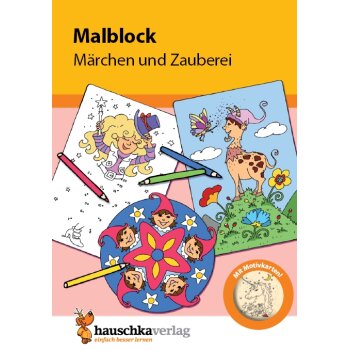 Malblock zum Ausdrucken - Märchen und Zauberei